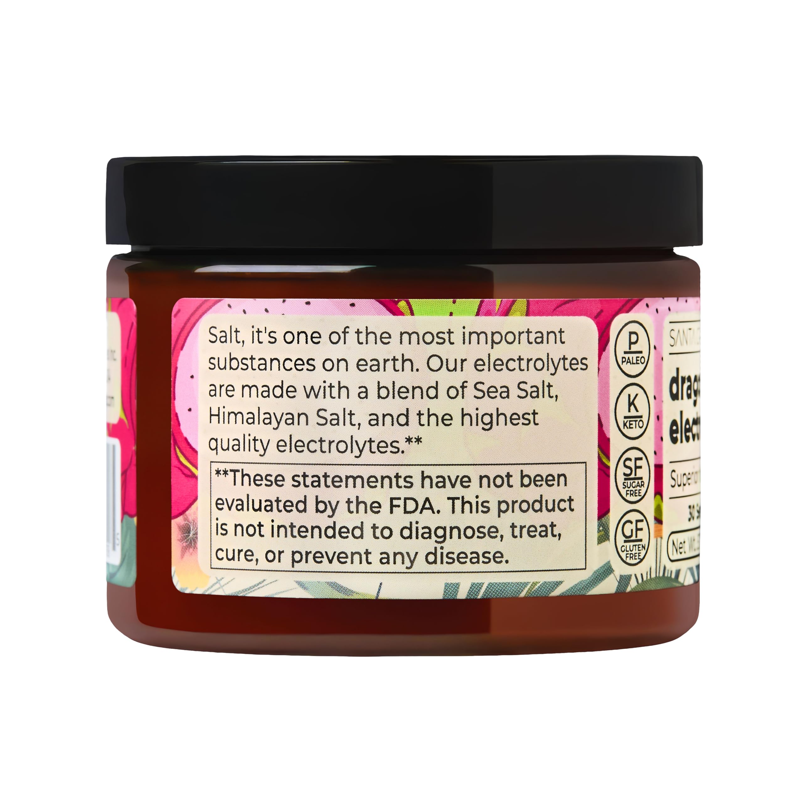 Santa Cruz Paleo Electrolyte Dragon Fruit flavor scoop close-up.