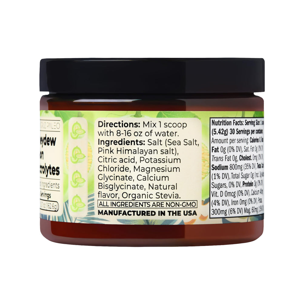 Packaging label highlighting Himalayan pink salt and minerals.