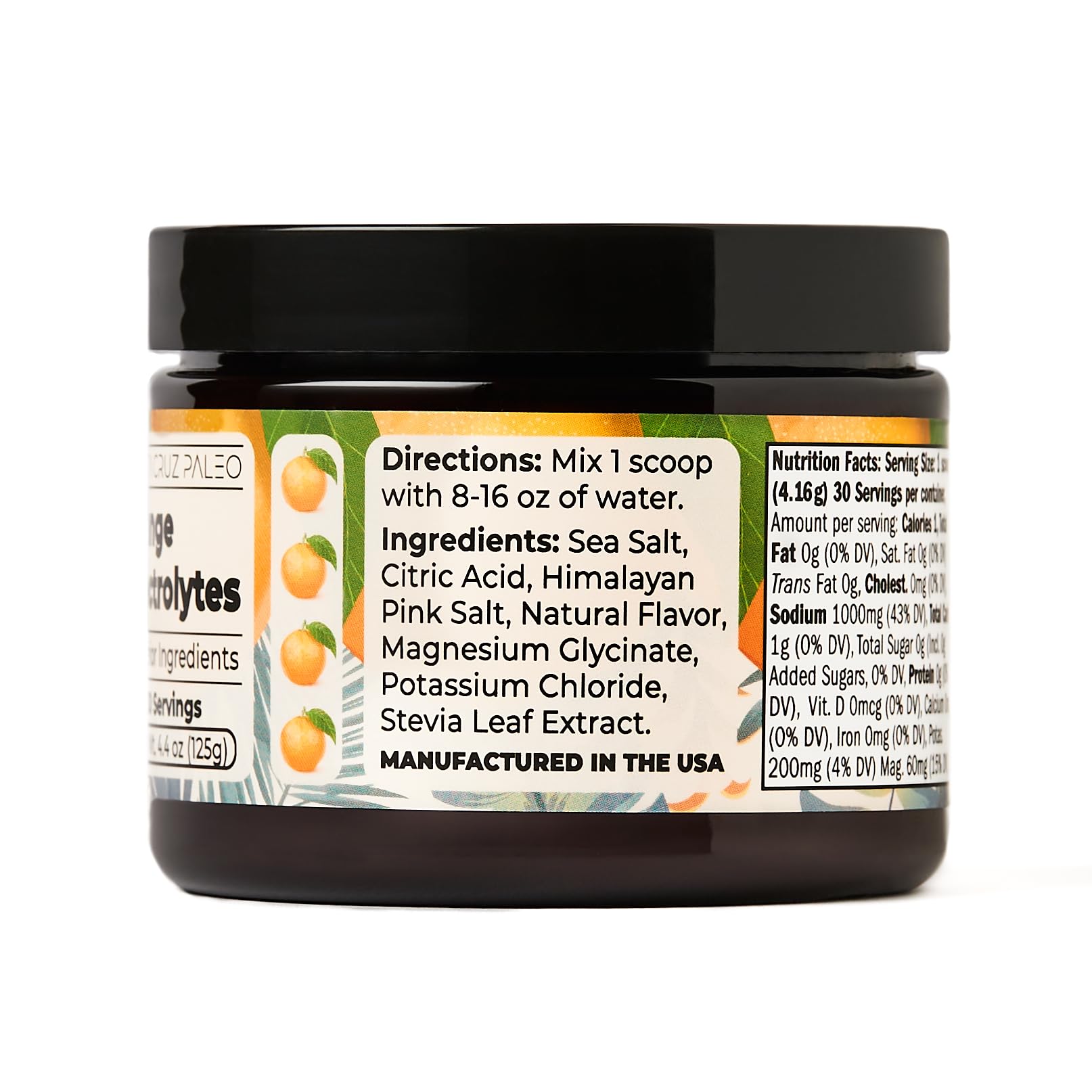 Santa Cruz Paleo Electrolyte Orange powder close-up texture