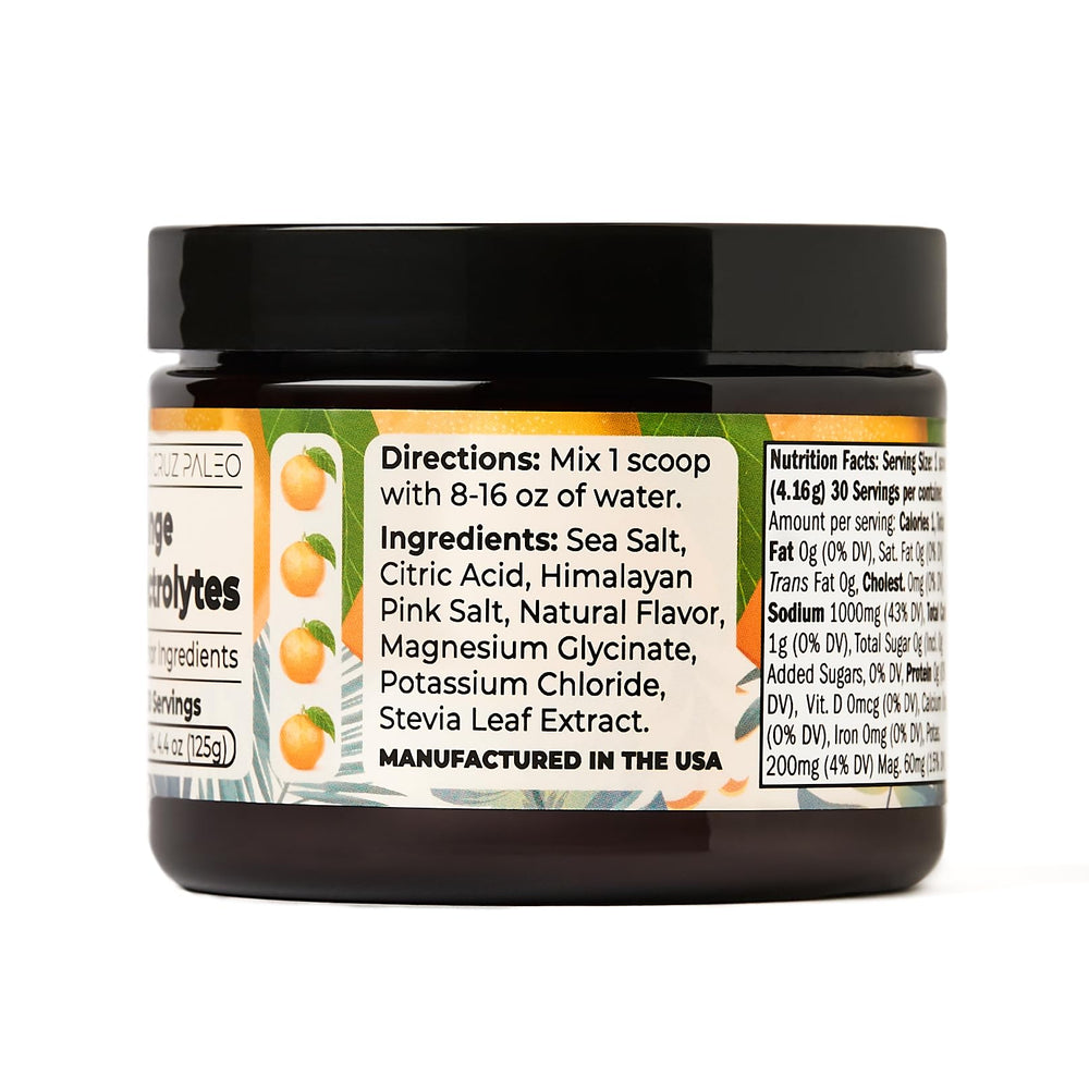 Santa Cruz Paleo Electrolyte Orange powder close-up texture