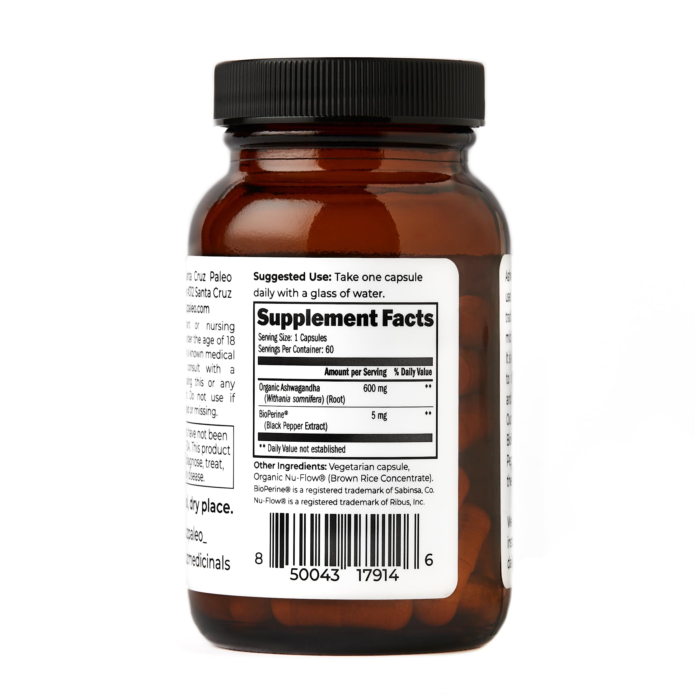 Santa Cruz Paleo gluten-free label emphasizes a clean option.