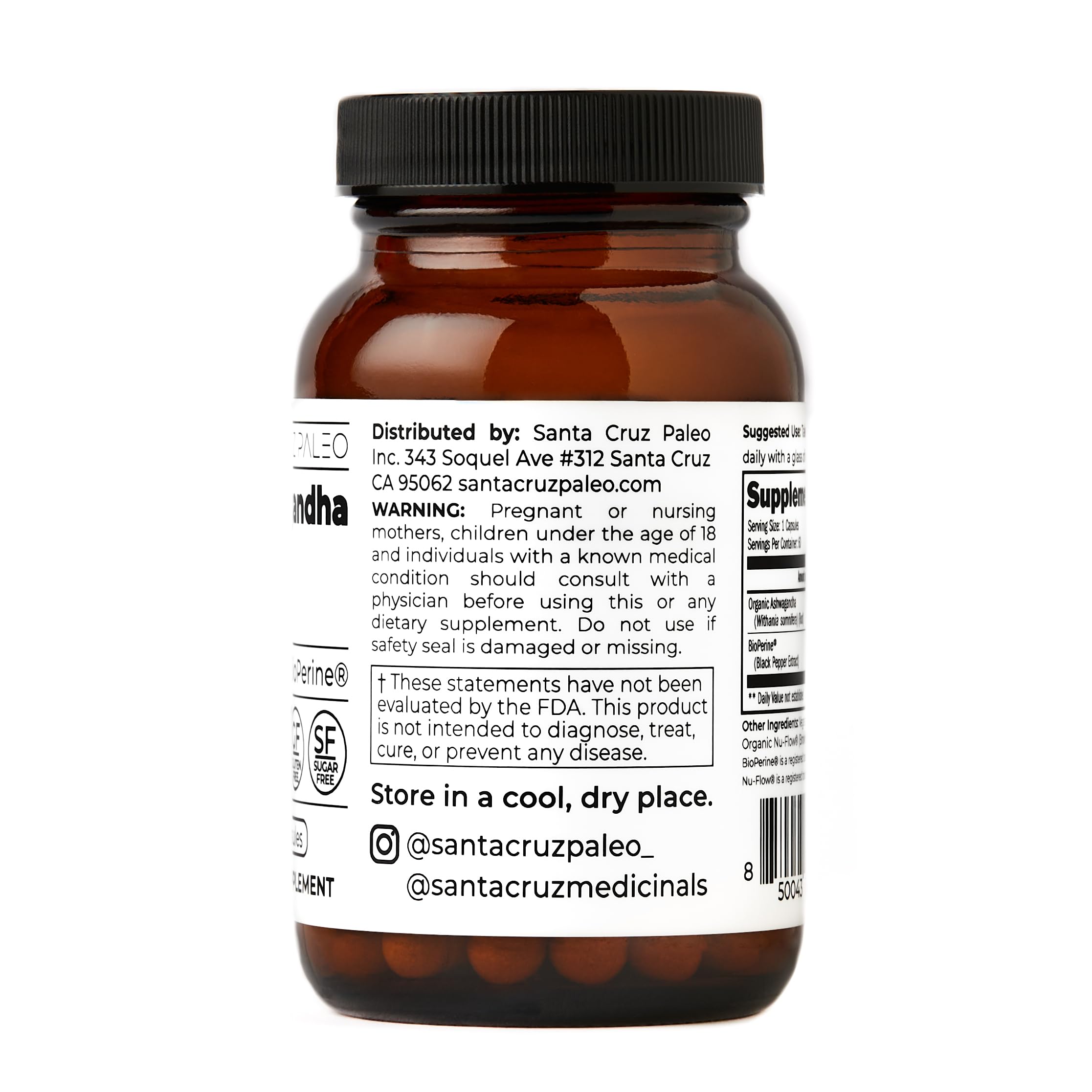 Santa Cruz Paleo packaging shows keto and paleo compatibility.