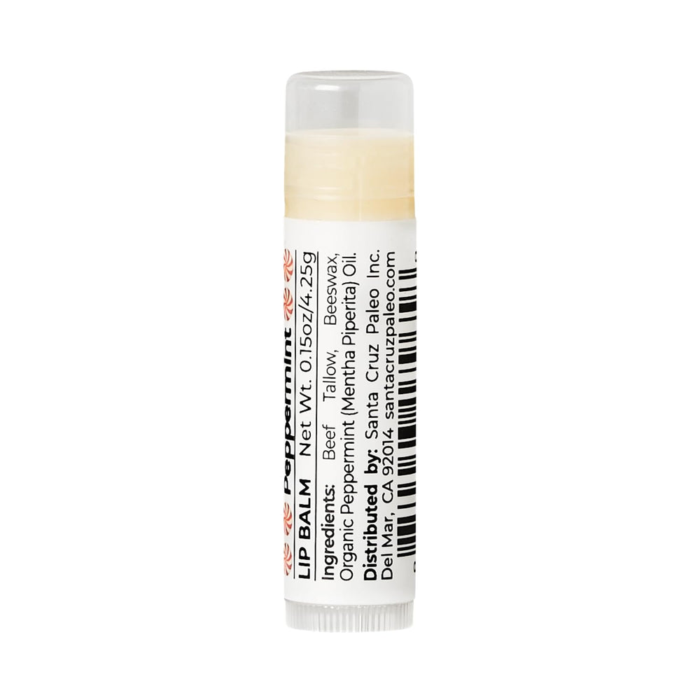 Santa Cruz Paleo lip balm used during outdoor winter activity.