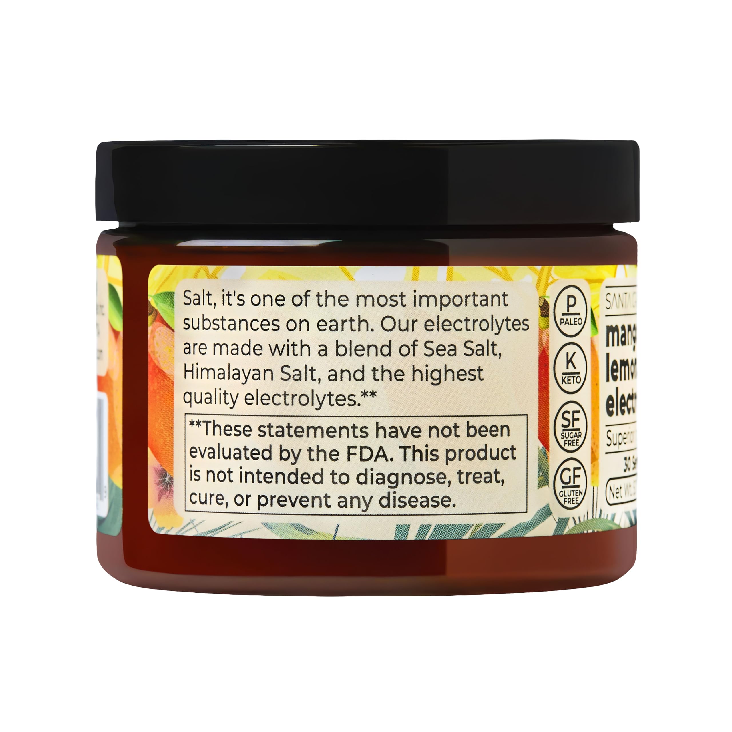Retail packaging of Santa Cruz Paleo electrolyte powder on a store shelf