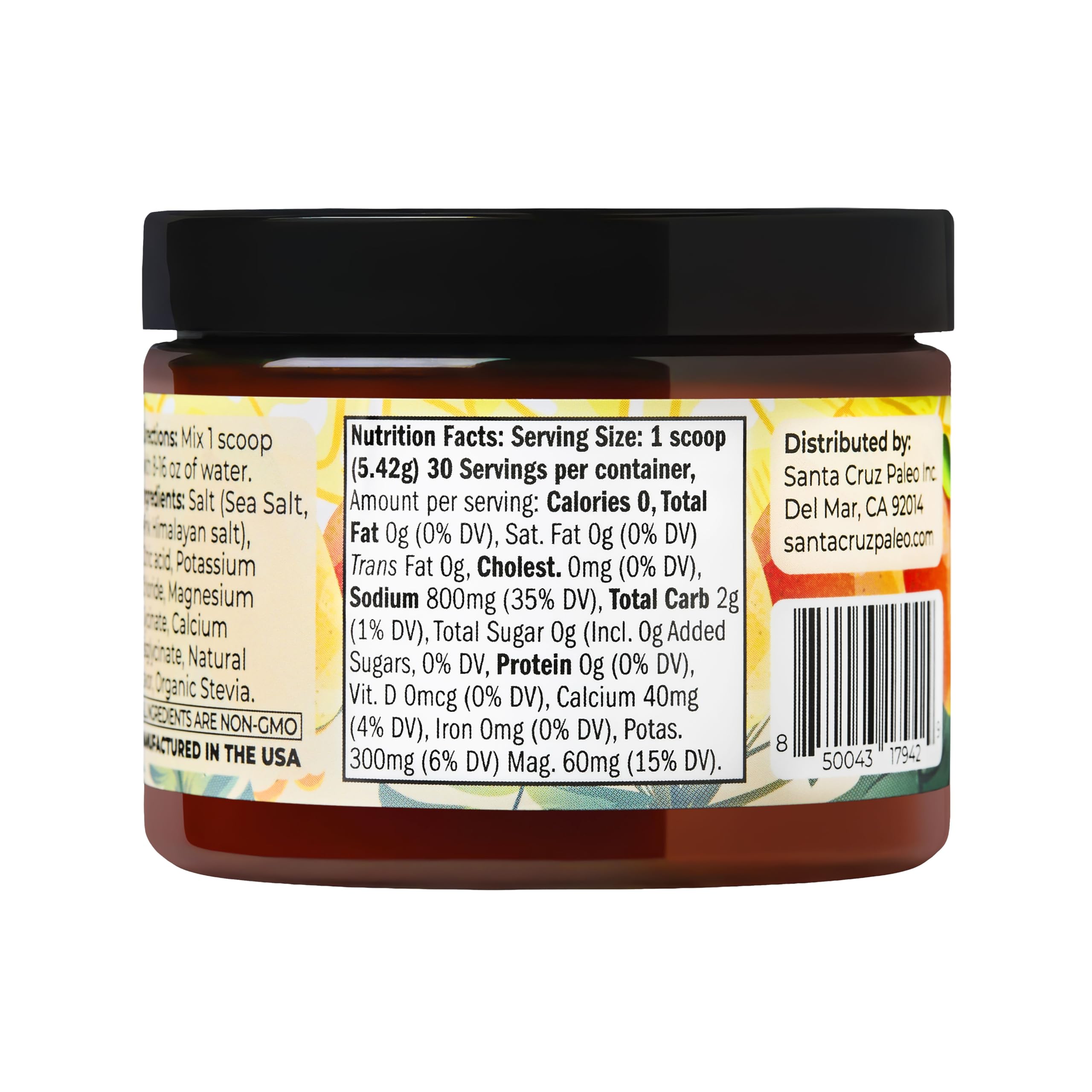 Potassium chloride element in Santa Cruz Paleo electrolyte mix