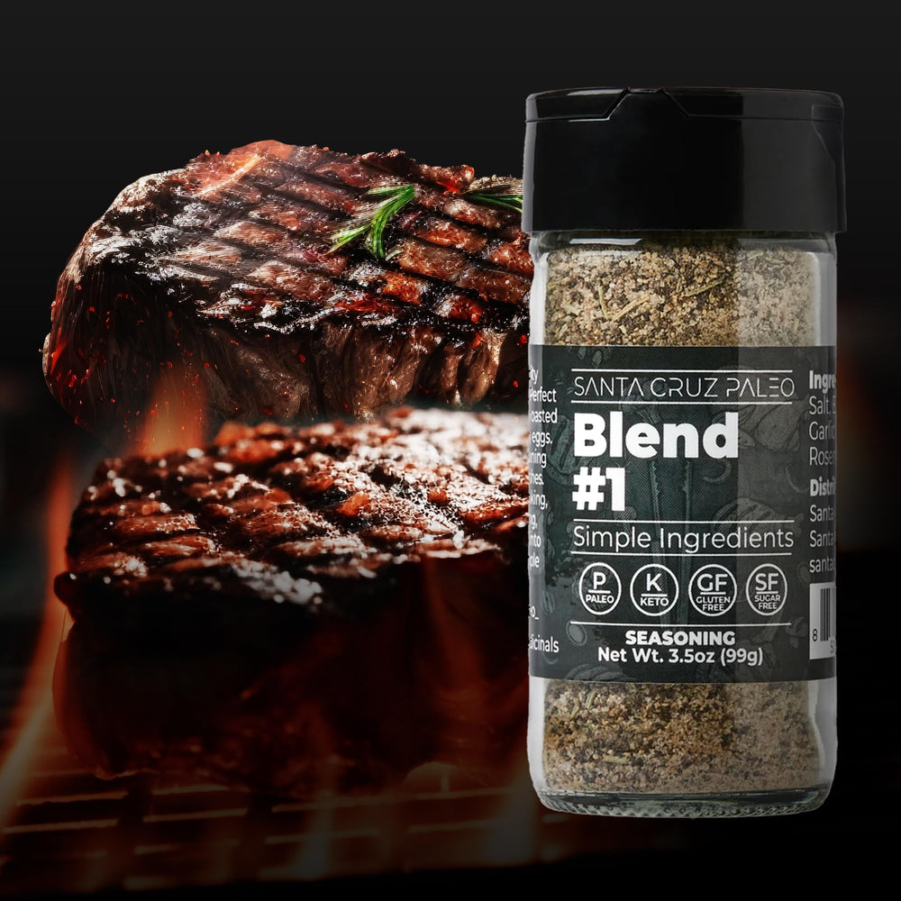 Salmon fillet seasoned with Santa Cruz Paleo Blend for delicate aroma