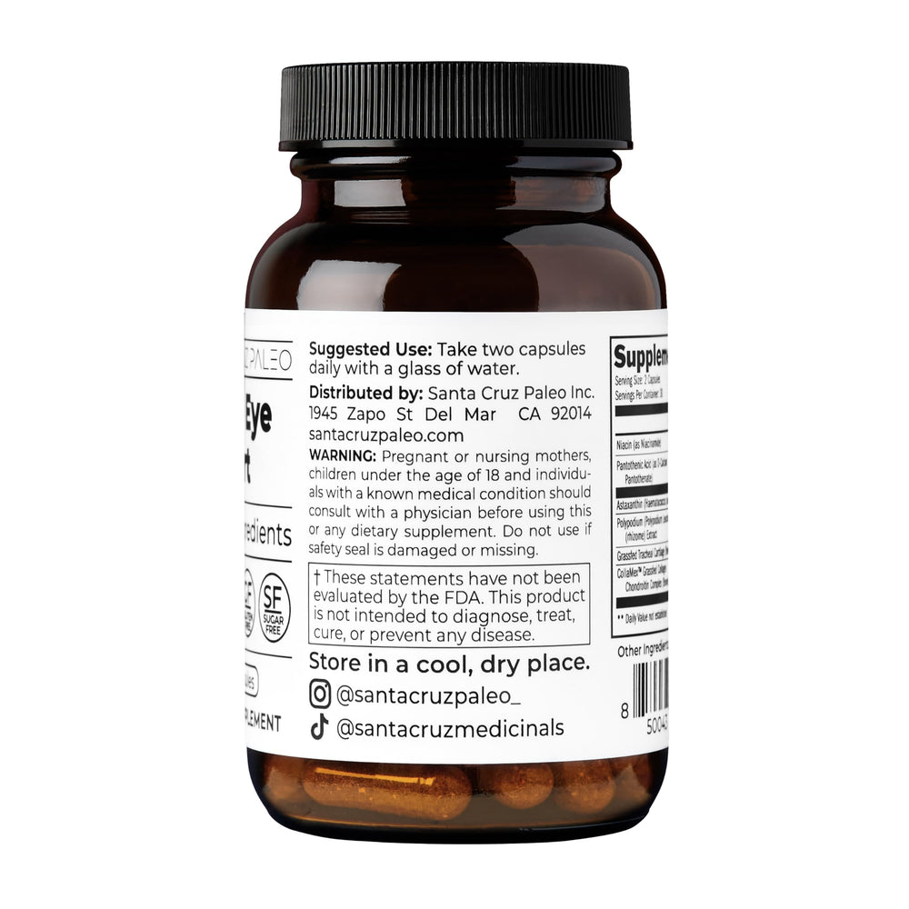 Santa Cruz Paleo gluten-free badge on bottle.