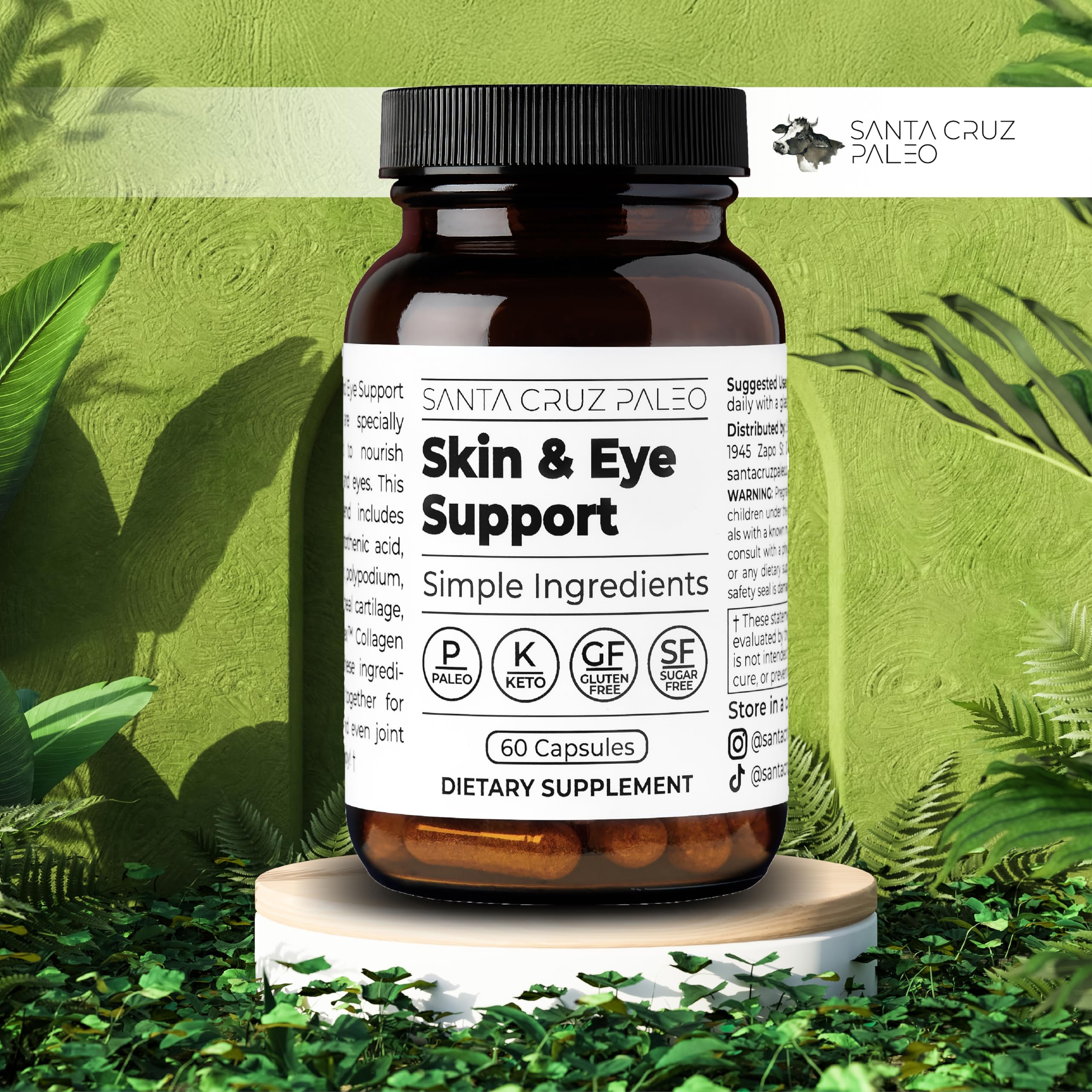 Santa Cruz Paleo packaging on countertop emphasizes minimal-ingredient approach.