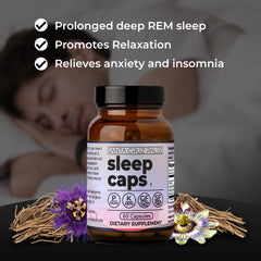 USA-made Sleep Caps label indicating quality and purity.