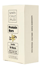 Santa Cruz Paleo whey-collagen bar highlights 20g protein in a real-food format.