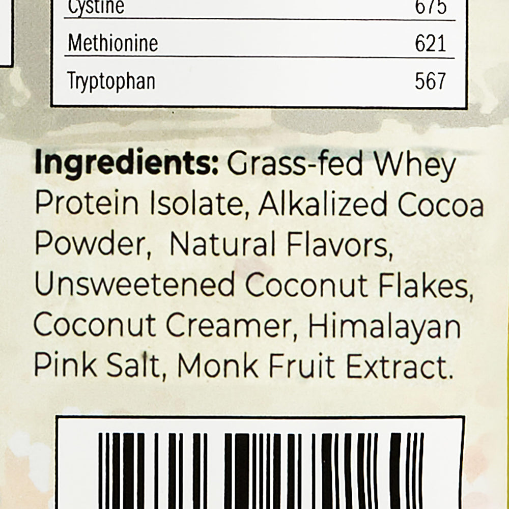 Santa Cruz Paleo whey no sugar label close-up