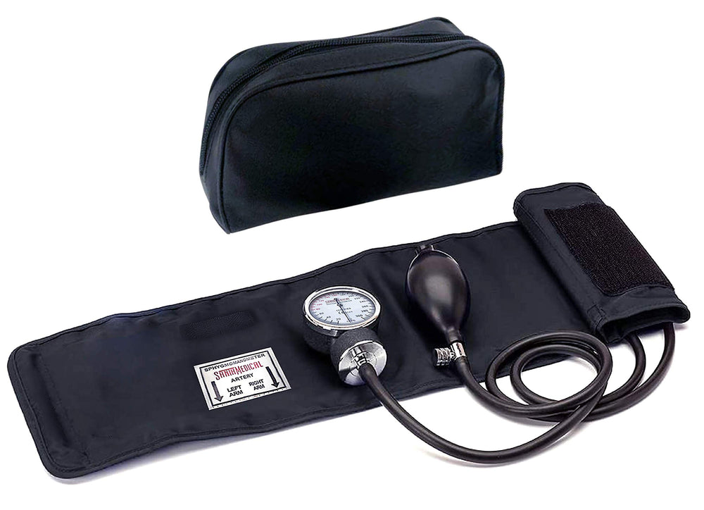 Santamedical cuff in black ready for comfortable, accurate measurements
