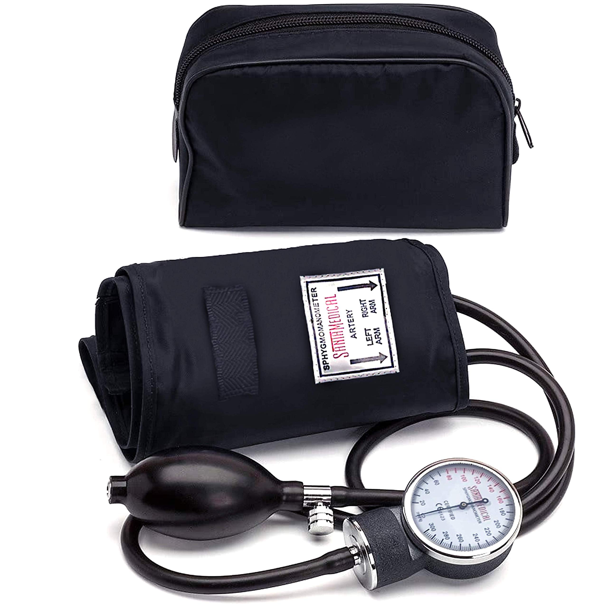 Santamedical adult deluxe sphygmomanometer dial displays clear readings for quick checks