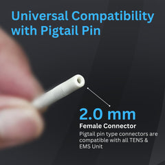 Pigtail-compatible TENS pads fit a wide range of units.