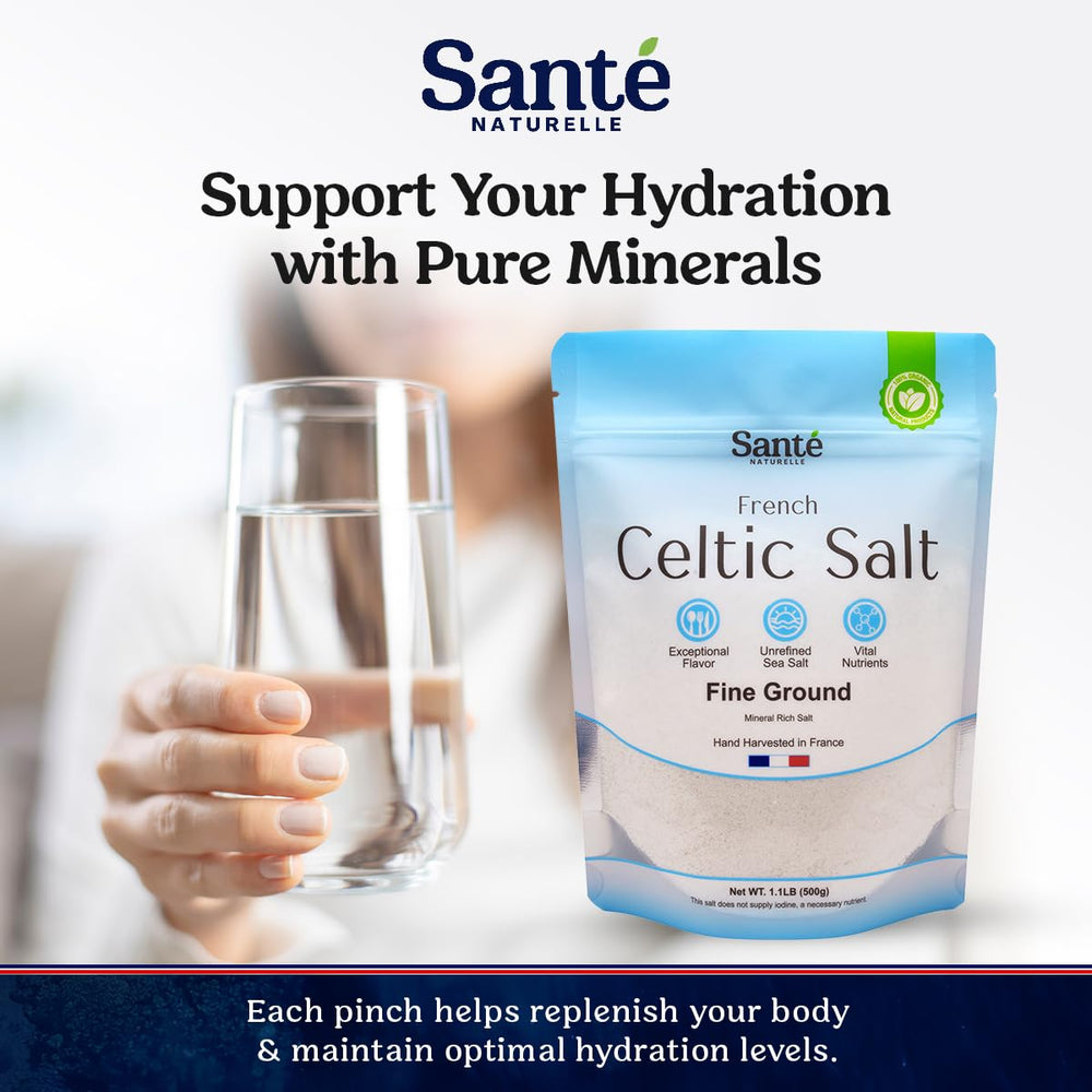 Sante Naturelle Celtic Salt in marinade setup conveys depth of flavor