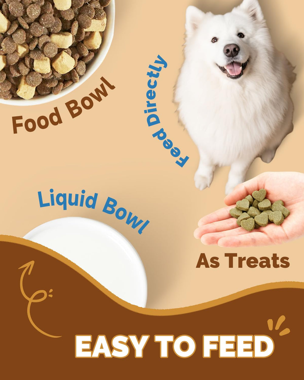 SANTKOL Mushrooms for Dogs chicken-flavor close-up for easy daily administration.
