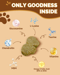 SANTKOL Mushrooms for Dogs glucosamine-chondroitin image emphasizes joint mobility support.