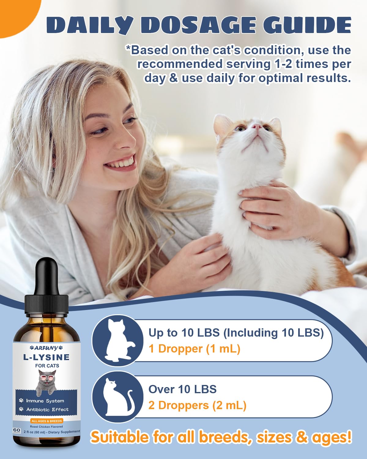 SANTKOL Lysine drops with grain-free formula for sensitive cats