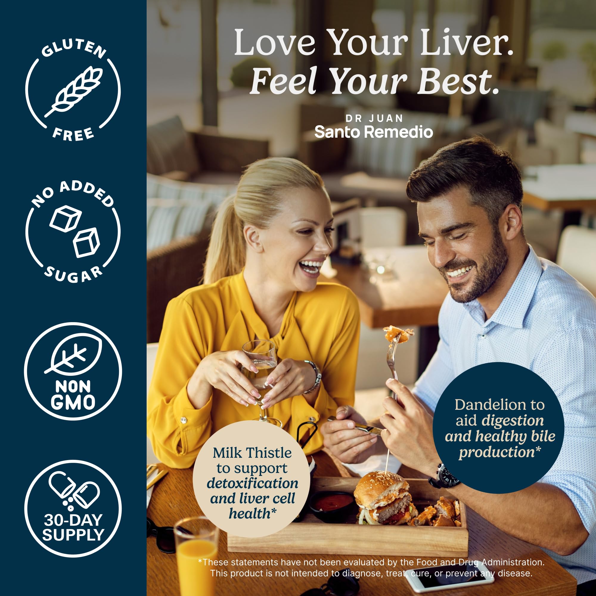 Santo Remedio liver cell support label detail showing active herbal blend.