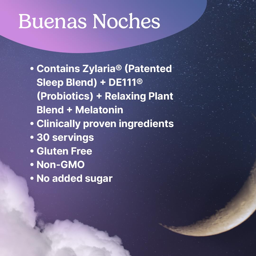 Santo Remedio Buenas Noches DE111 probiotics label emphasizing digestive balance
