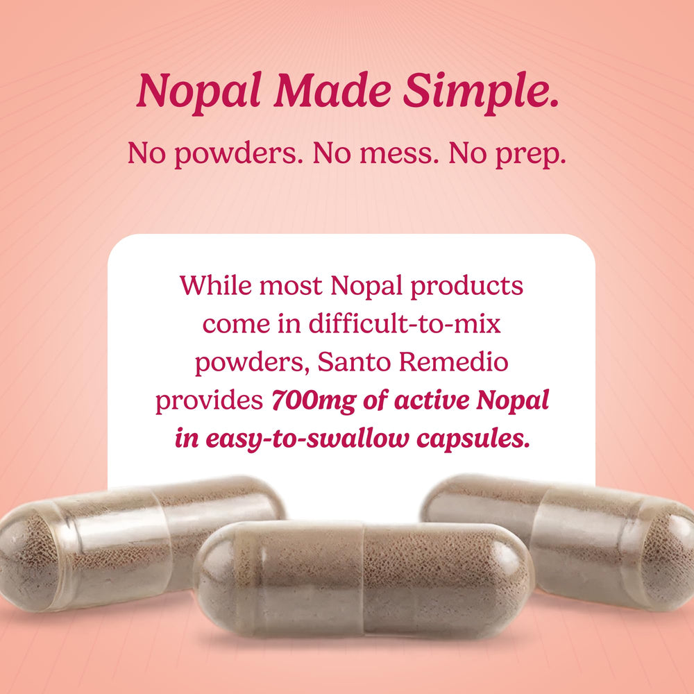 Santo Remedio Nopal prickly pear plant image showcases natural origin.