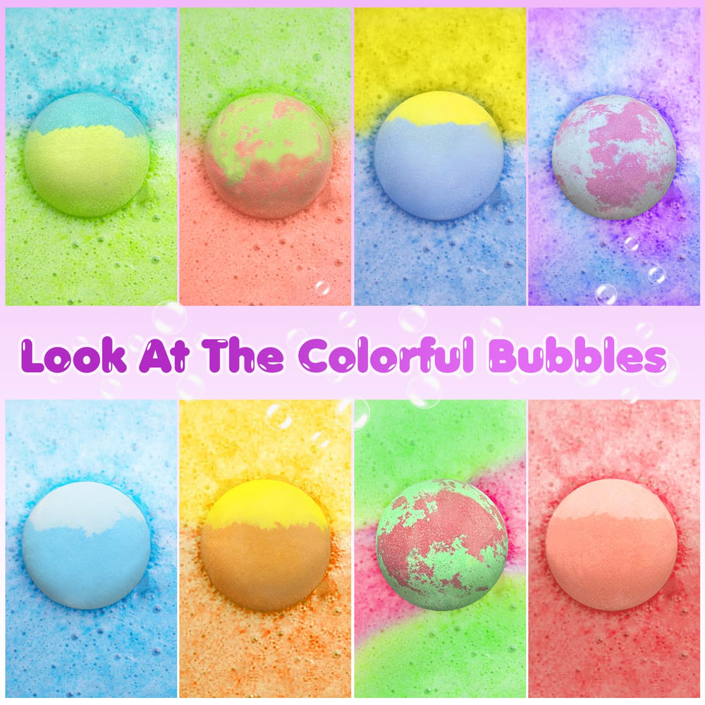 Santrela light-up toy inside bath bombs glows when touched by water