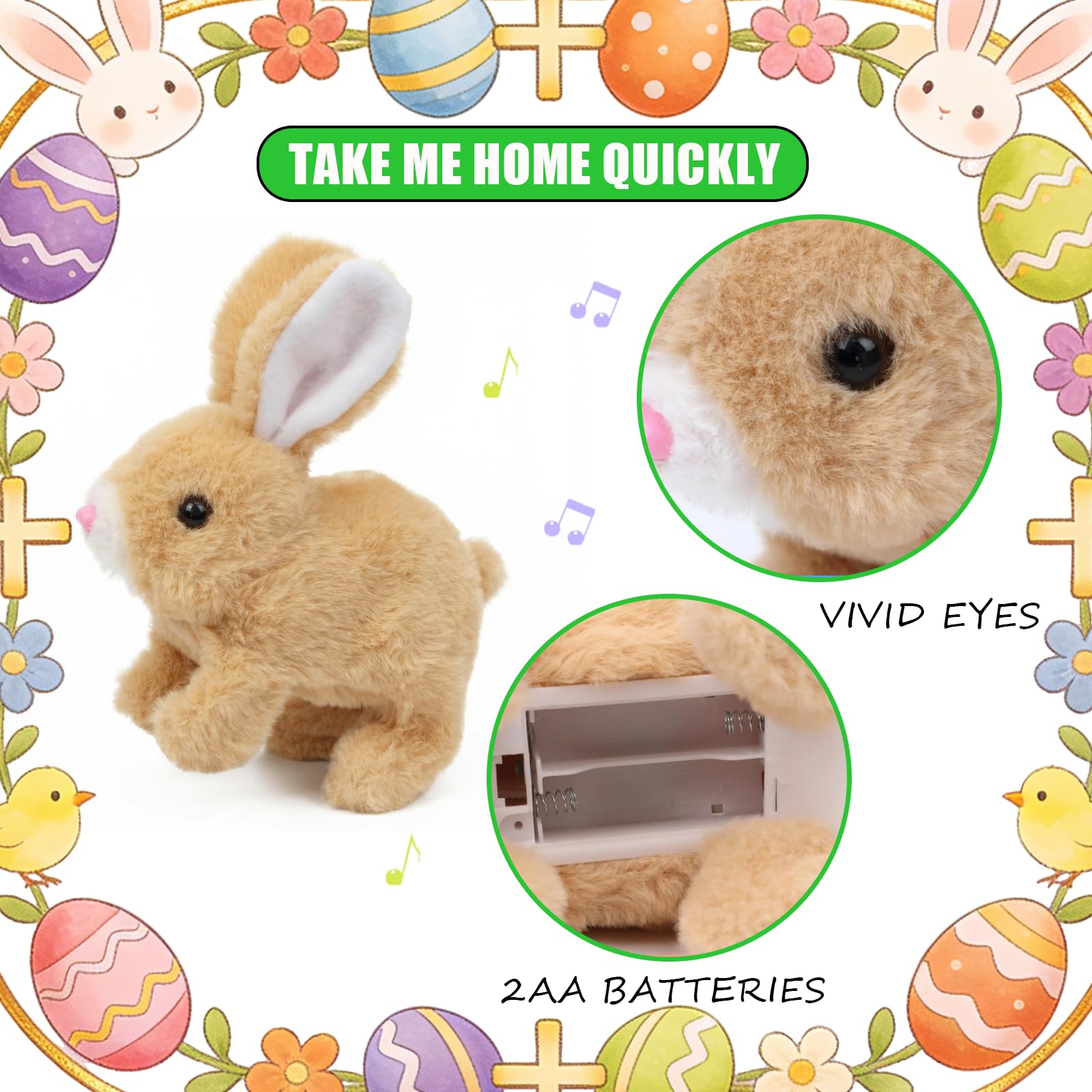 SANTVOLO interactive plush bunny invites storytelling during playtime.