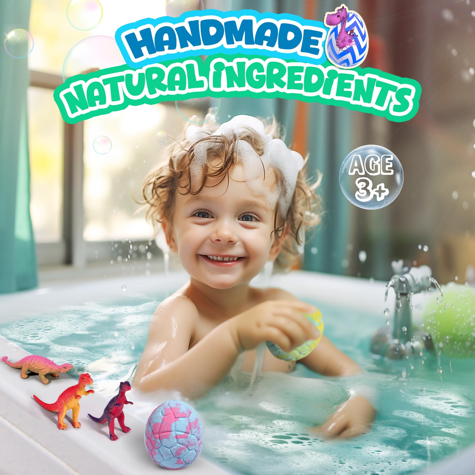 Sanyi dinosaur bath bombs make birthdays more fun with a mystery toy.