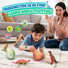 Sanyi dinosaur toy inside each egg adds surprise unboxing fun.