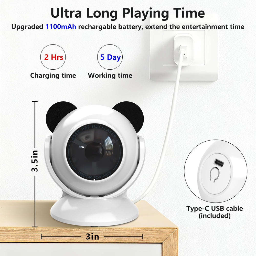 Saolife laser cat toy rechargeable battery for continuous play