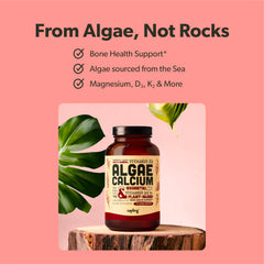 Sapling Algae Calcium sustainability graphic emphasizes one tree planted per bottle