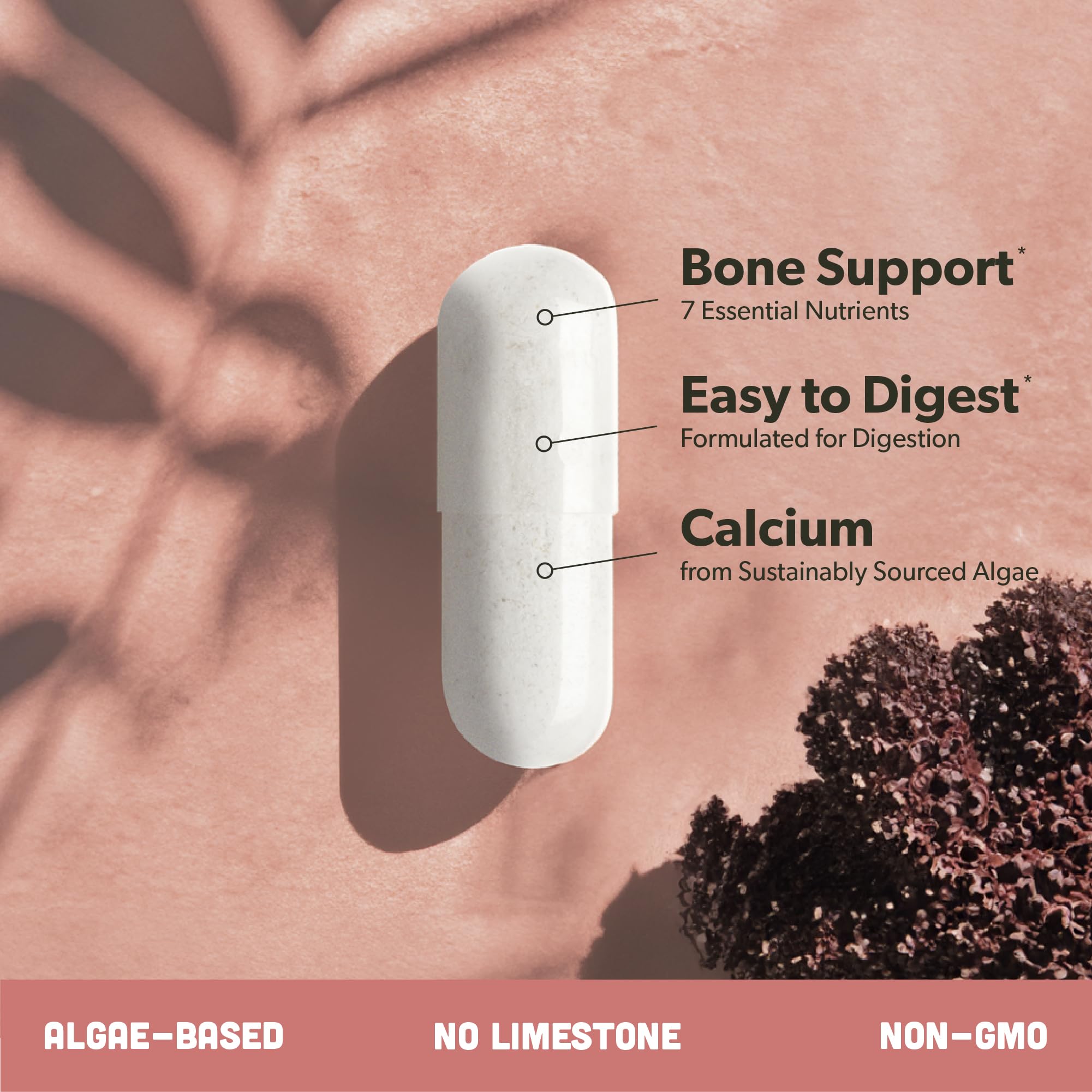 Sapling Algae Calcium US-made badge signals domestic bottling quality