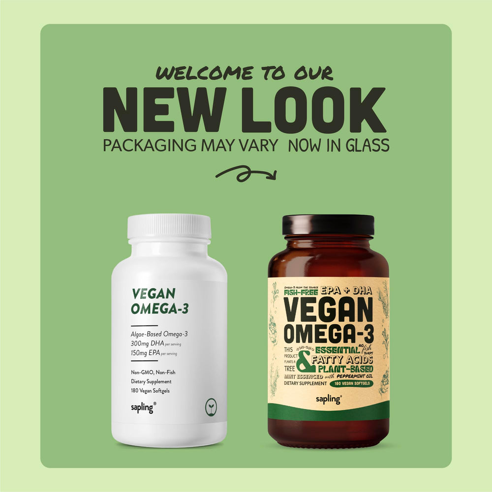 Peppermint scent pack maintains a fresh aroma when opening Sapling Omega-3.