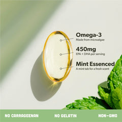Peppermint aroma enhances the intake experience with Sapling Omega-3.