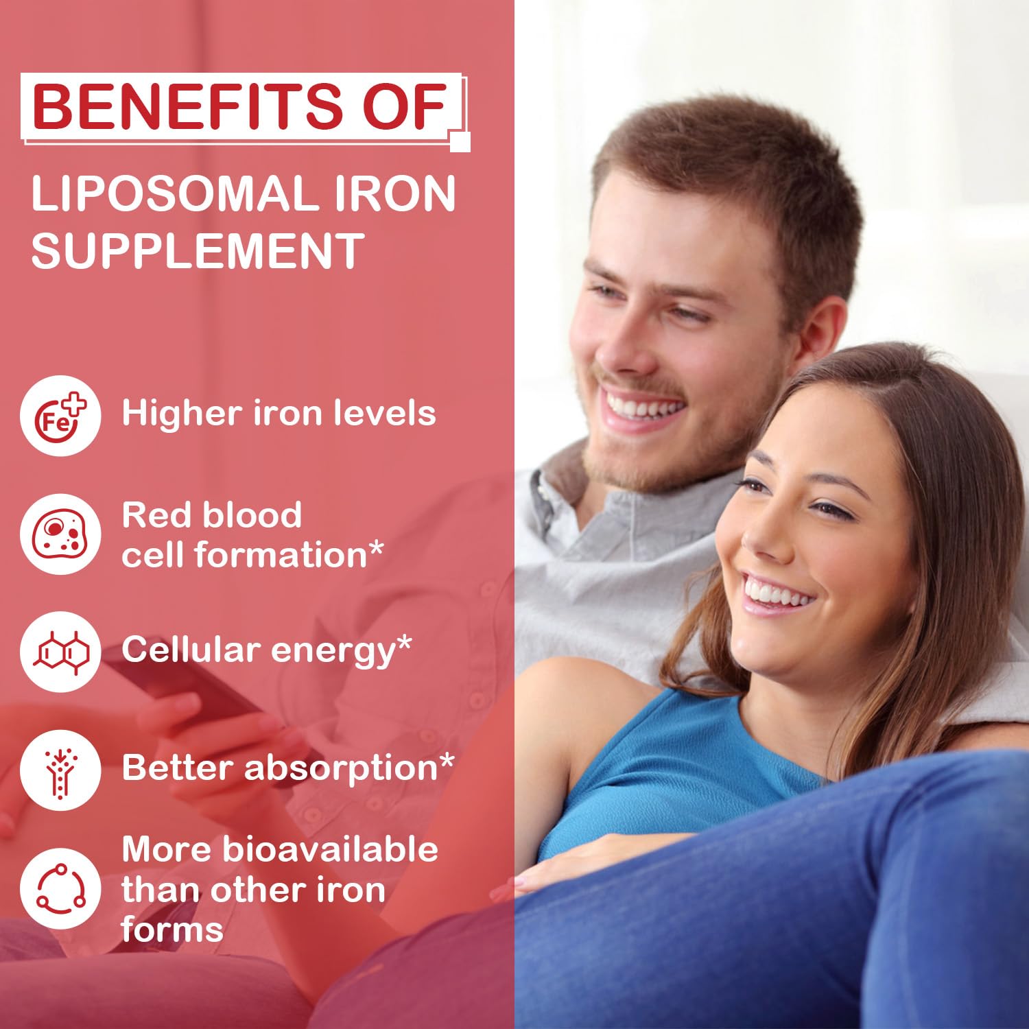 Sapotax Liposomal Iron bottle with water for taking