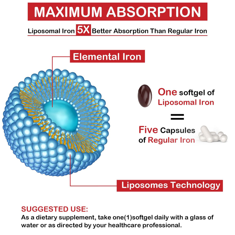 Sapotax Liposomal Iron with folic acid and B12 ingredients