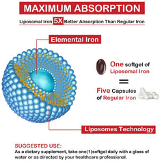 Sapotax Liposomal Iron with folic acid and B12 ingredients