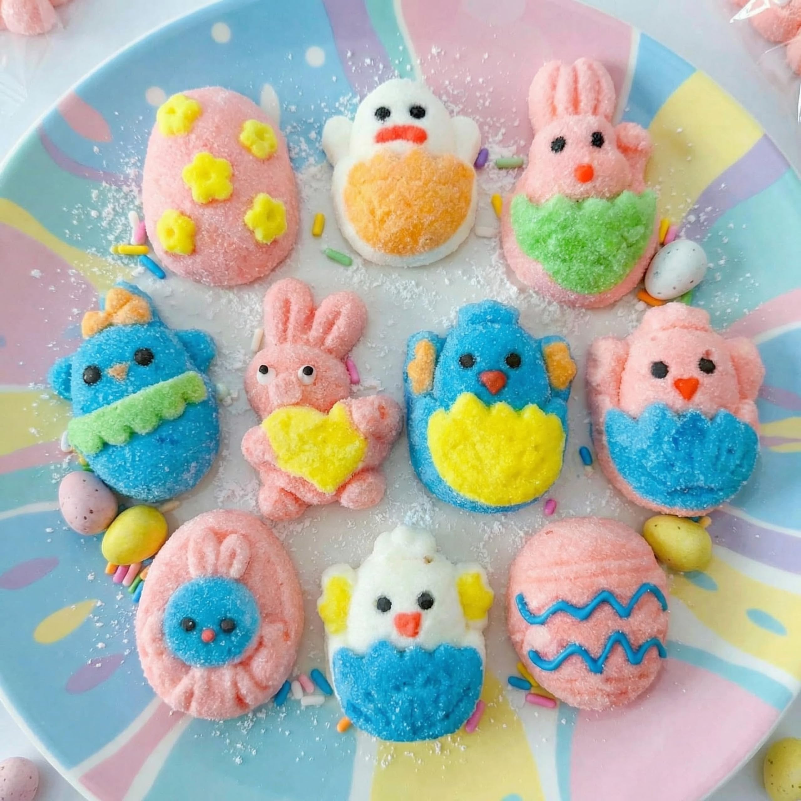 Sarah's Candy Factory Easter marshmallow gummies in carrot shapes, spring fun