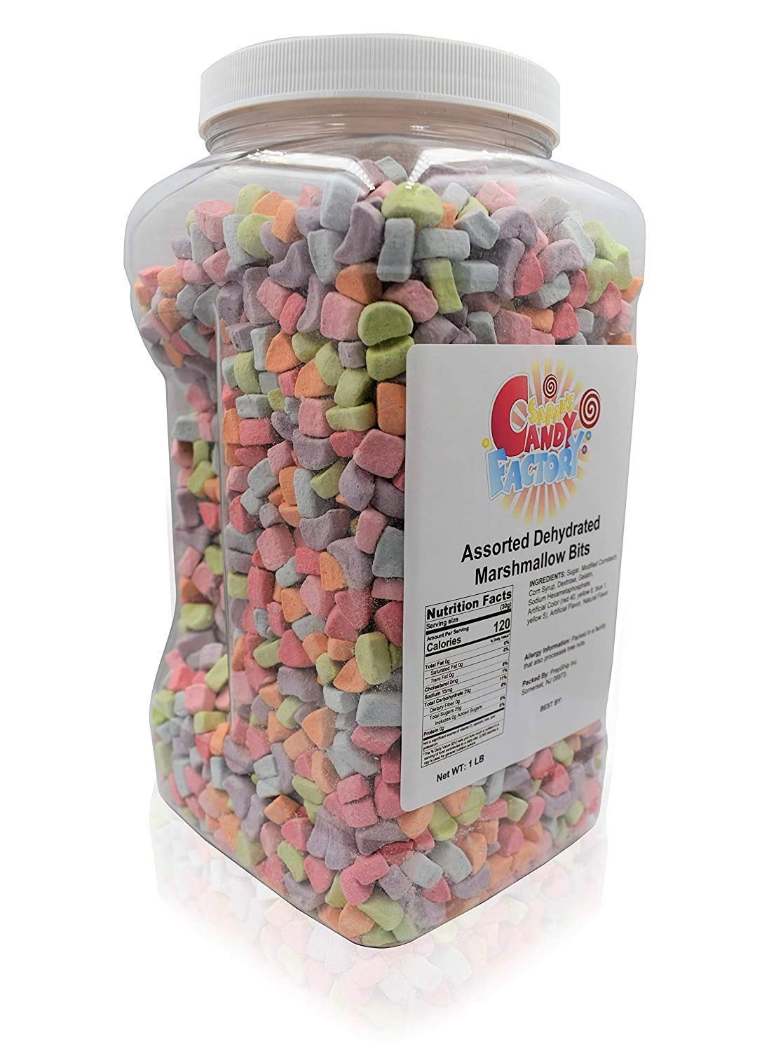Sarah's Candy Factory mini colored marshmallows as cereal toppings and treats.
