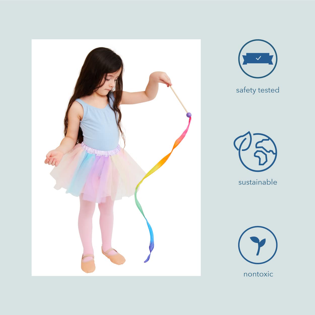 Sarah's Silks Mini Rainbow Streamer delivers durable craft-grade materials for countless hours of play.