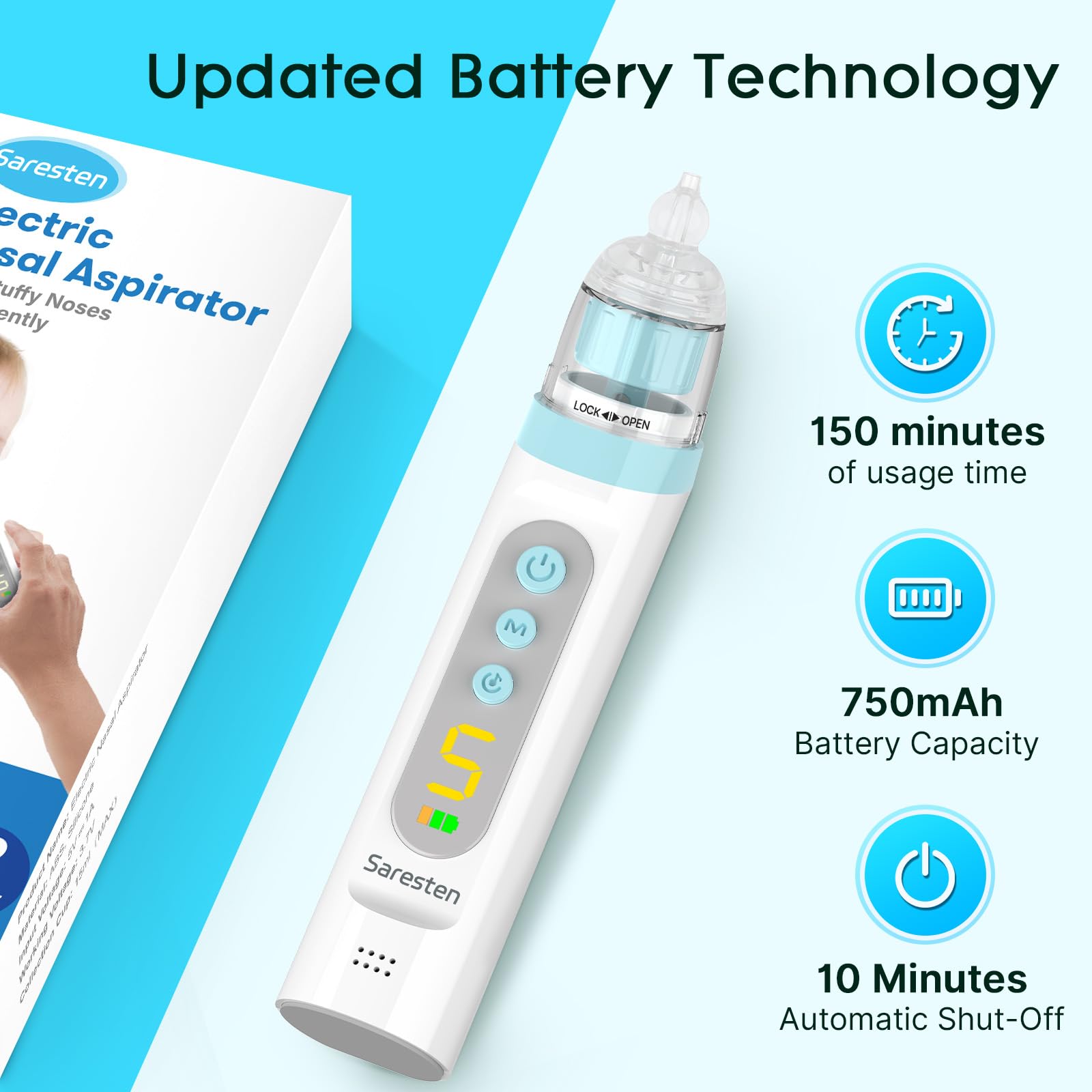 IPX6 waterproof Saresten nasal aspirator easy to rinse.