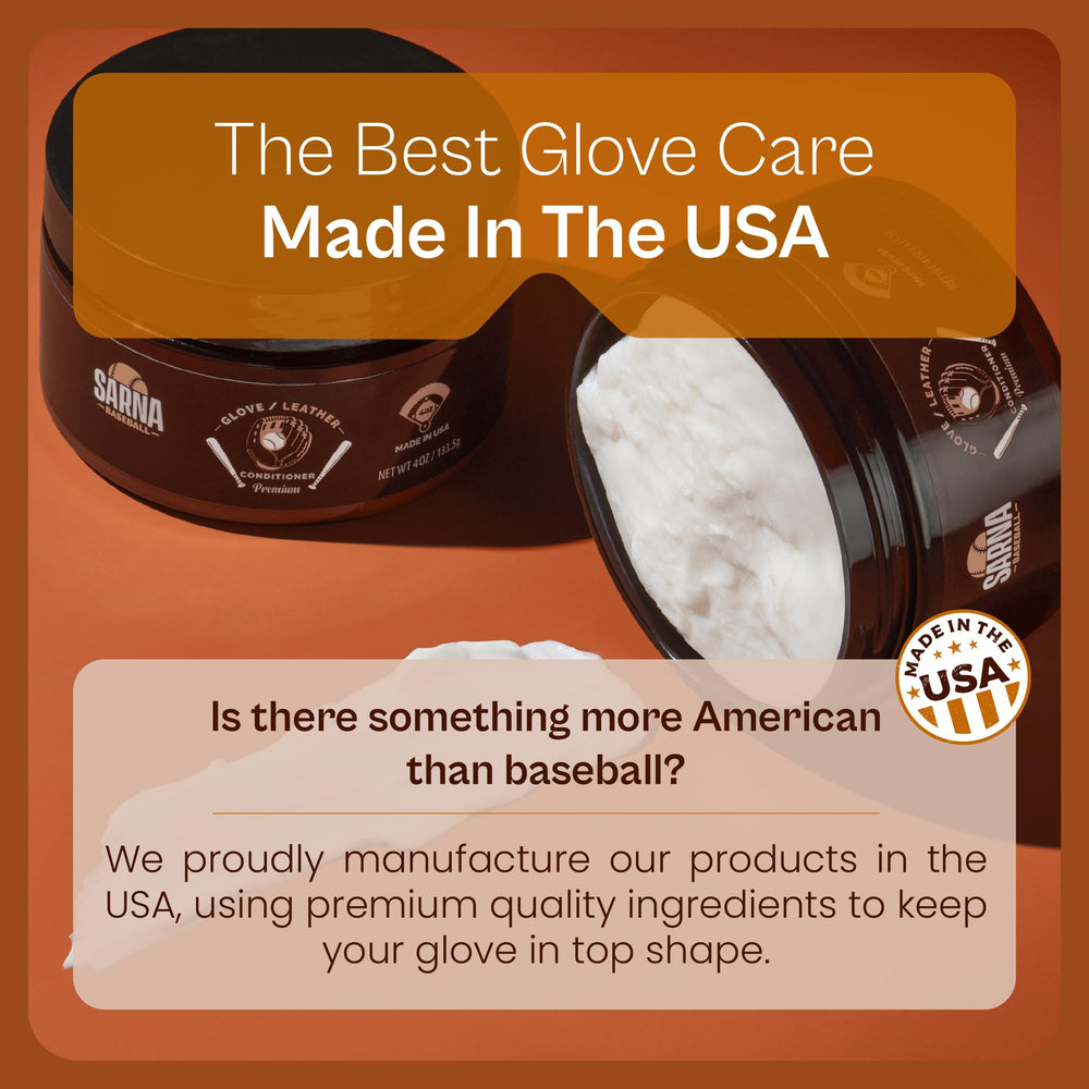 SARNA Baseball Glove Conditioner repairs minor dry spots and extends glove life