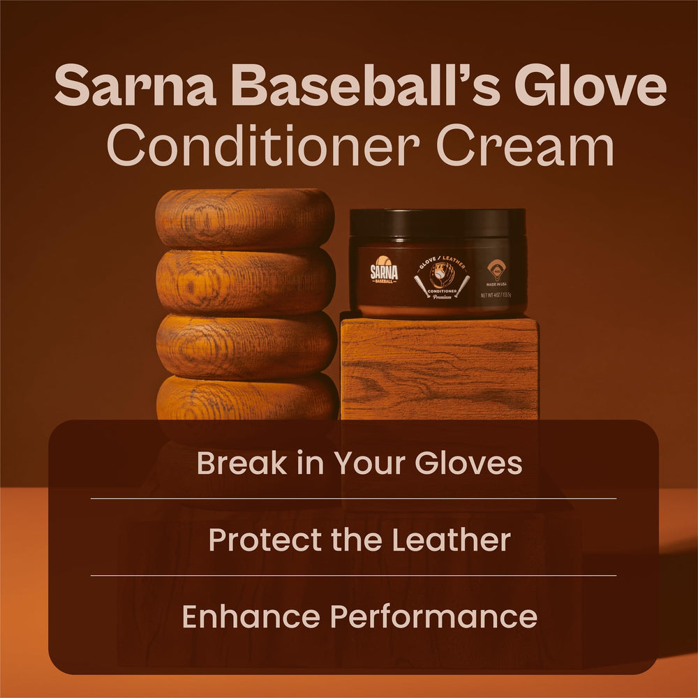 SARNA Baseball Glove Conditioner evenly conditions panels for color-safe maintenance