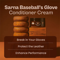 SARNA Baseball Glove Conditioner evenly conditions panels for color-safe maintenance