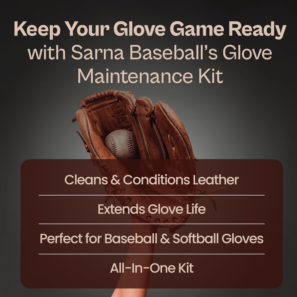 Sarna Baseball Glove Kit soft brush helps apply conditioner evenly.