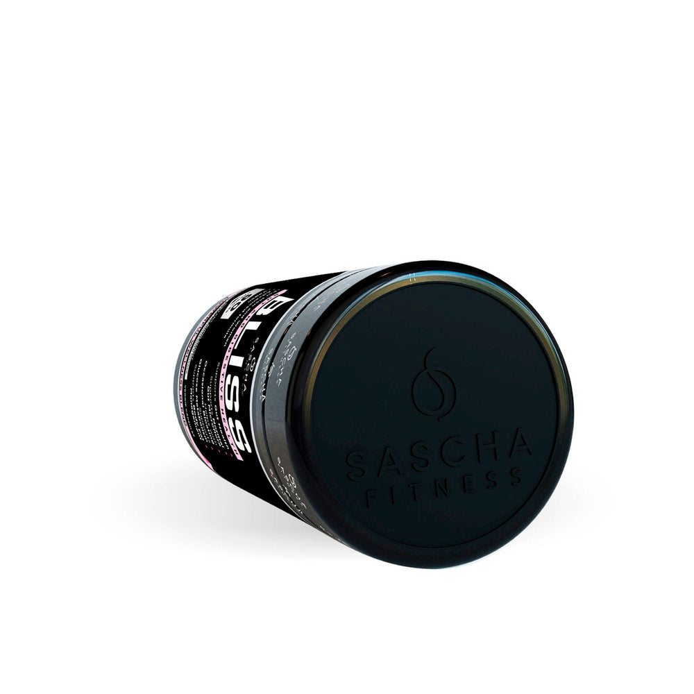 SASCHA FITNESS pills poured from bottle suggest easy, daily digestion support.