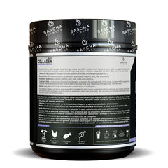 SASCHA FITNESS hydrolyzed multi collagen bottle back listing ingredients for joints
