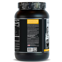 SASCHA FITNESS Vanilla Horchata whey shake poured into a glass after training