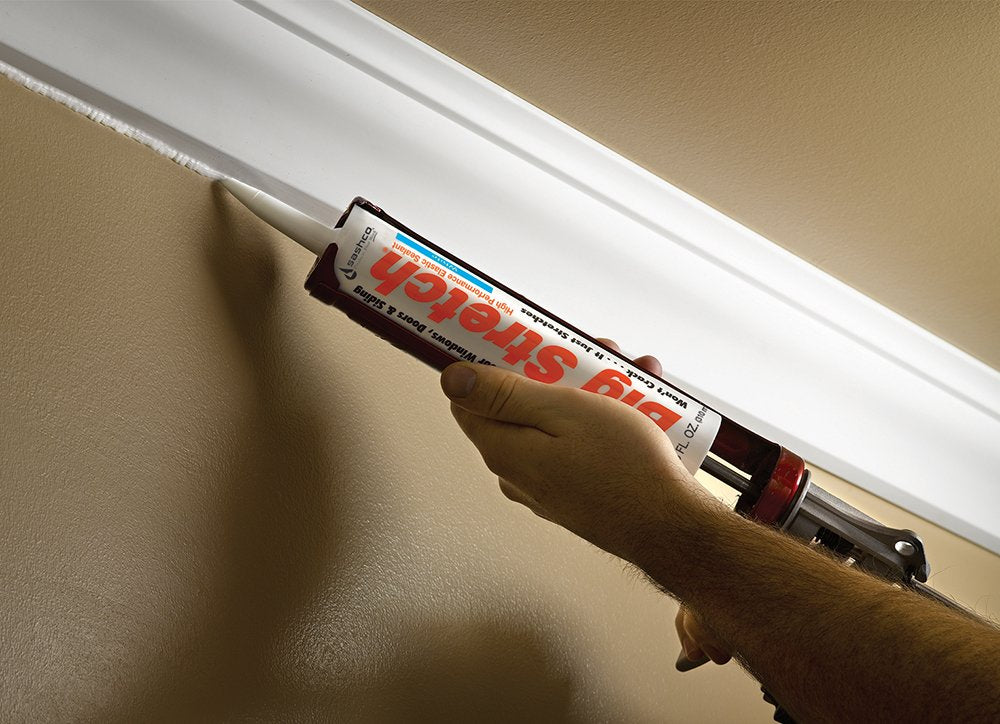 Sashco Big Stretch caulk adhesion-elasticity ensures strong bonding and flexible movement with weatherproof results.
