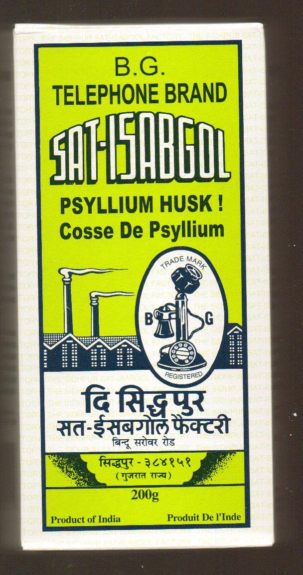 Sat Isabgol psyllium husk box illustrating natural fiber support for daily use.